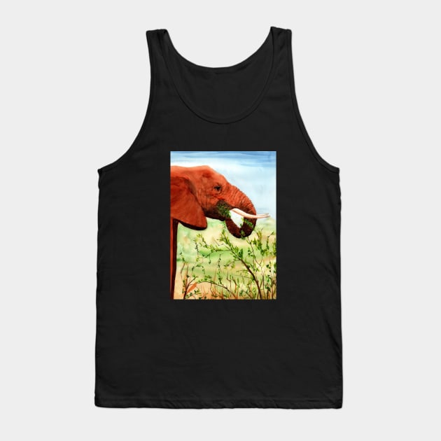 Wrinkles, Elephant Snacking Tank Top by MMcBuck